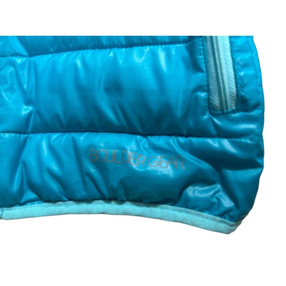 Boulder Gear Puffer Coat Jacket Women Medium Blue Winter Removable Hoodie Quilte - Picture 10 of 16